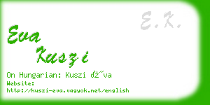 eva kuszi business card